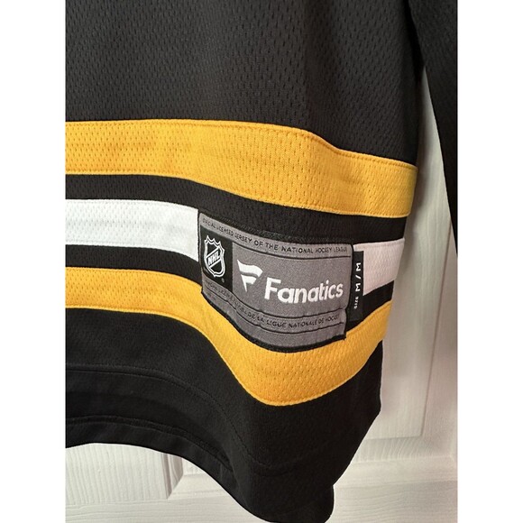 Size M Fanatics NHL Boston Bruins Breakaway Home Hockey Jersey Mens Black NEW - Picture 3 of 4